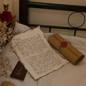 Handwritten On Burnt-Edged Paper